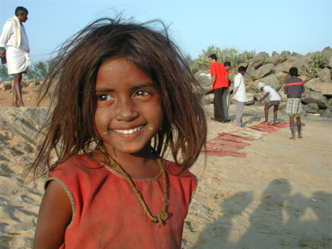girl bright eyes smile sunset