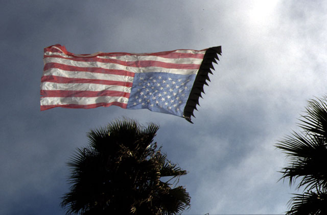 usa flag as a kite