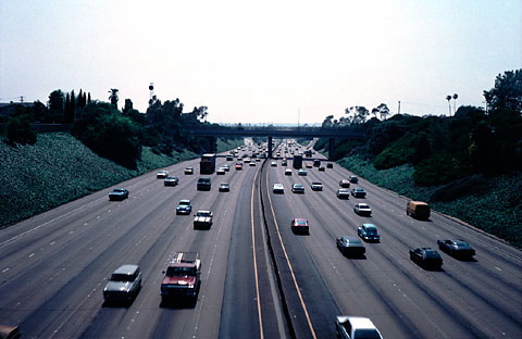 Los Angeles, 12 lane freeway