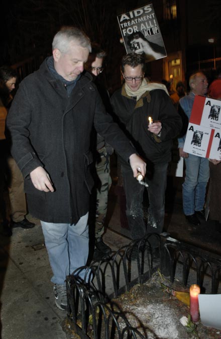 AIDS treatment for all. Funeral march for Bob Kohler