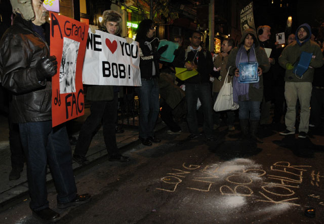 Funeral march for Bob Kohler. A grand old fag