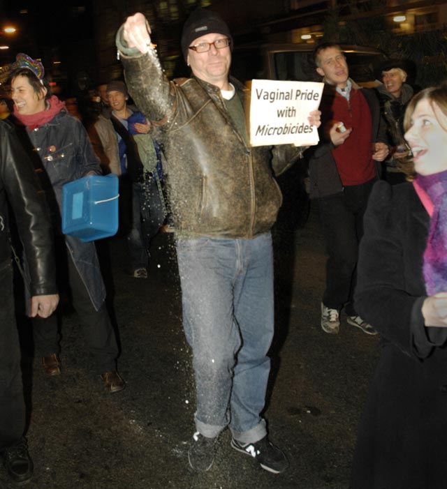 Funeral march for Bob Kohler. Vaginal pride with Microbicides